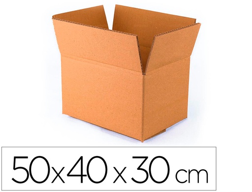 [KF26141] CAJA PARA EMBALAR Q-CONNECT AMERICANA CON FONDO AUTOMATICOCARTON CANAL SIMPLE 3 MM COLORKRAFT 500X400X300 MM
