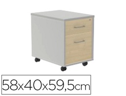 [4004AN02V24] CAJONERA ROCADA CON DOS CAJONES SERIE STORE 58X40X59,5 CM ACABADO AN02 GRIS/GRIS