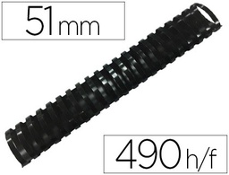 [KF15867] CANUTILLO Q-CONNECT OVALADO 51 MM PLASTICO NEGRO CAPACIDAD 490 HOJAS CAJA DE 10 UNIDADES