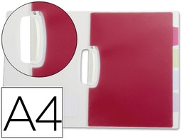 [DP30] CARPETA LIDERPAPEL DOSSIER PINZA LATERAL POLIPROPILENO DIN A4 TRANSPARENTE CON SEPARADORES