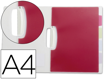 [DP30] CARPETA LIDERPAPEL DOSSIER PINZA LATERAL POLIPROPILENO DIN A4 TRANSPARENTE CON SEPARADORES