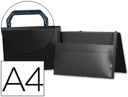 [SS43] CARPETA BEAUTONE PORTADOCUMENTOS BROCHE 34865 POLIPROPILENO DIN A4 NEGRA -CON ASA