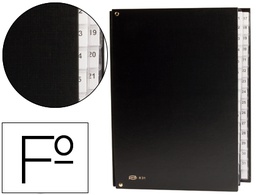 [83101] CARPETA CLASIFICADOR CARTON COMPACTO PARDO FOLIO 31 DEPARTAMENTO NUMERICOS NEGRO