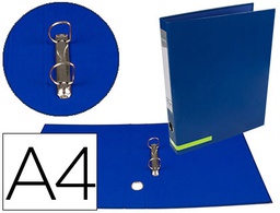 [AY24] CARPETA DE 2 ANILLAS 25 MM MIXTAS LIDERPAPEL A4 FORRADO COLOR SYSTEM CON OLLAO Y TARJETERO AZUL
