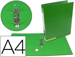 [AY22] CARPETA DE 2 ANILLAS 25 MM MIXTAS LIDERPAPEL A4 FORRADO COLOR SYSTEM CON OLLAO Y TARJETERO VERDE