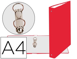 [54375E] CARPETA DE 2 ANILLAS 30MM REDONDAS EXACOMPTA DIN A4 CARTON FORRADO ROJO