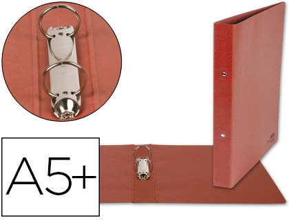 [CH06] CARPETA DE 2 ANILLAS 40MM REDONDAS LIDERPAPEL CUARTO CARTON CUERO