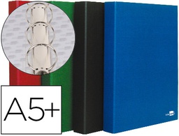 [CA45] CARPETA DE 4 ANILLAS 25MM REDONDAS LIDERPAPEL CUARTO CARTON FORRADO PAPER COAT 4 COLORES SURTIDOS