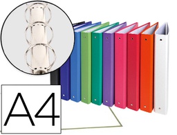 [51330E] CARPETA DE 4 ANILLAS 30MM REDONDAS EXACOMPTA A4 CARTON FORRADO COLORES SURTIDOS