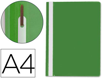 [KF01456] CARPETA DOSSIER FASTENER PLASTICO Q-CONNECT DIN A4 VERDE