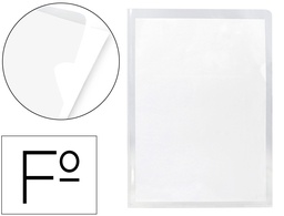 [KF15083] CARPETA DOSSIER UÑERO PLASTICO Q-CONNECT 180 MC FOLIO TRANSPARENTE