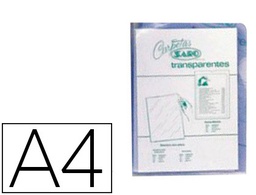 [427] CARPETA DOSSIER UÑERO SARO PVC DIN A4 280 MC TRANSPARENTE