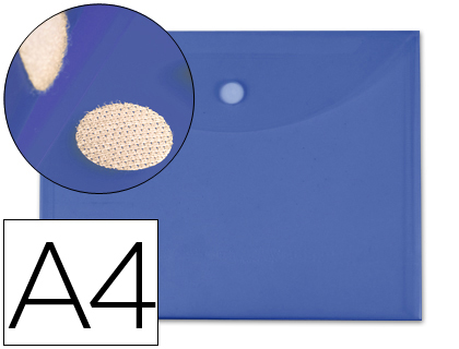 [BY08] CARPETA LIDERPAPEL DOSSIER A4 CIERRE DE VELCRO AZUL