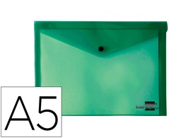 [DS20] CARPETA LIDERPAPEL DOSSIER BROCHE 34353 POLIPROPILENO DIN A5 VERDE TRANSPARENTE