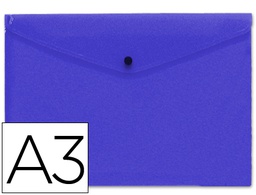 [DS30] CARPETA LIDERPAPEL DOSSIER BROCHE 44242 POLIPROPILENO DIN A3 AZUL TRANSLUCIDO