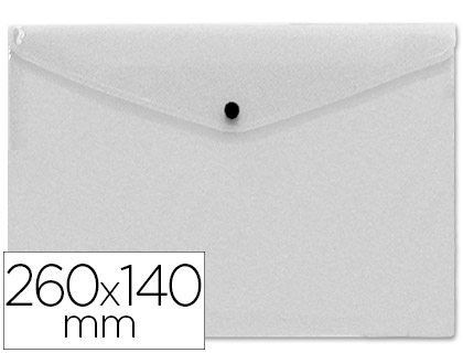 [DS56] CARPETA LIDERPAPEL DOSSIER BROCHE POLIPROPILENO TAMAÑO SOBRE AMERICANO 260X140MM TRANSPARENTE
