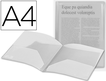 [DB02] CARPETA LIDERPAPEL DOSSIER DOS BOLSAS 35584 POLIPROPILENODIN A4 INCOLORA