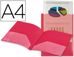 [KG01] CARPETA LIDERPAPEL DOSSIER DOS BOLSAS CANGURO 45680 POLIPROPILENO DIN A4 ROJA