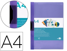 [DP08] CARPETA LIDERPAPEL DOSSIER PINZA LATERAL 45306 POLIPROPILENO DIN A4 VIOLETA 30 HOJAS PINZA DESLIZANTE