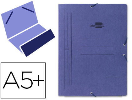 [CG06] CARPETA LIDERPAPEL GOMAS CUARTO BOLSA CARTON PINTADO AZUL