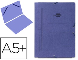[CG04] CARPETA LIDERPAPEL GOMAS CUARTO SENCILLA CARTON PINTADO AZUL