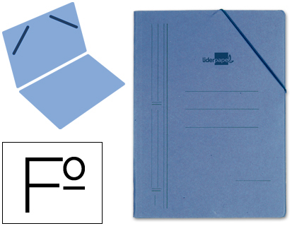 [CG09] CARPETA LIDERPAPEL GOMAS FOLIO SENCILLA CARTON COMPACTO AZUL