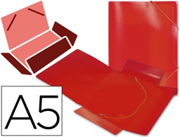 [SS01] CARPETA LIDERPAPEL GOMAS SOLAPAS 34970 POLIPROPILENO DIN A5 ROJA