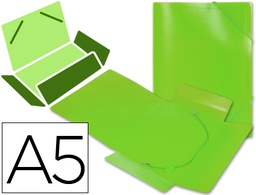 [SS03] CARPETA LIDERPAPEL GOMAS SOLAPAS 34973 POLIPROPILENO DIN A5 VERDE