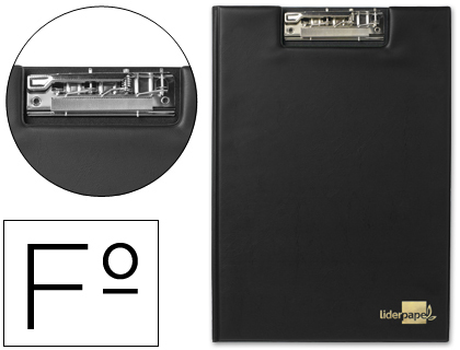 [MS04] CARPETA LIDERPAPEL MINICLIP SUPERIOR FOLIO PLASTICO NEGRO