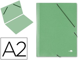 [CG28] CARPETA PLANOS LIDERPAPEL A2 CARTON GOFRADO N 12 VERDE