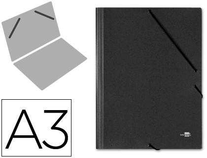 [CG30] CARPETA PLANOS LIDERPAPEL A3 CARTON GOFRADO N 12 NEGRO