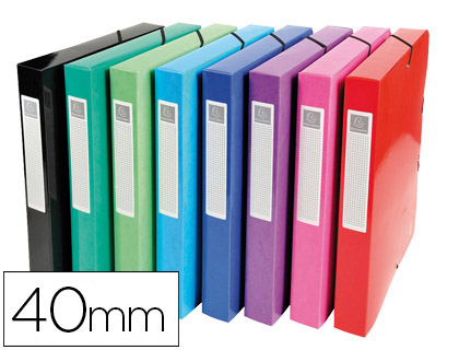 [59929E] CARPETA PROYECTOS CARTON COMPACTO EXACOMPTA DIN A4 LOMO 40 MM 600 G/M2 COLORES SURTIDOS