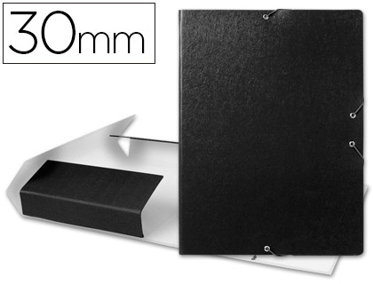 [PJ34] CARPETA PROYECTOS LIDERPAPEL FOLIO LOMO 30MM CARTON GOFRADO NEGRA