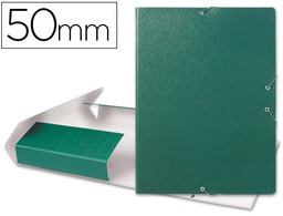 [PJ56] CARPETA PROYECTOS LIDERPAPEL FOLIO LOMO 50MM CARTON GOFRADO VERDE
