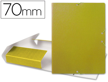 [PJ71] CARPETA PROYECTOS LIDERPAPEL FOLIO LOMO 70MM CARTON GOFRADO AMARILLA