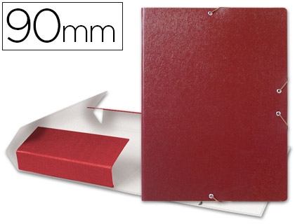 [PJ95] CARPETA PROYECTOS LIDERPAPEL FOLIO LOMO 90MM CARTON GOFRADO ROJA