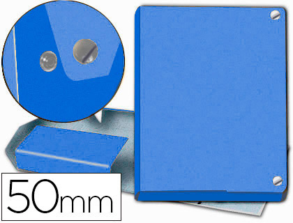 [965003] CARPETA PROYECTOS PARDO FOLIO LOMO 50 MM CARTON FORRADO AZUL CON BROCHE
