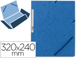 [KF02167] CARPETA Q-CONNECT GOMAS KF02167 CARTON SIMIL-PRESPAN SOLAPAS 320X243 MM AZUL
