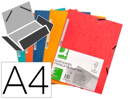 [KF02174] CARPETA Q-CONNECT GOMAS KF02174 CARTON SIMIL-PRESPAN SOLAPAS 320X243 MM COLORES SURTIDOS