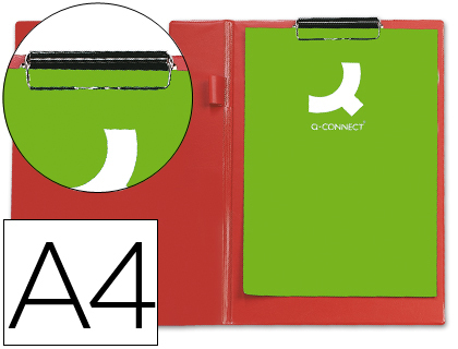 [KF01302] CARPETA Q-CONNECT MINICLIPS PLASTICO DIN A4 ROJA