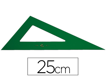 [666-25] CARTABON FABER CASTELL 25 CM PLASTICO VERDE