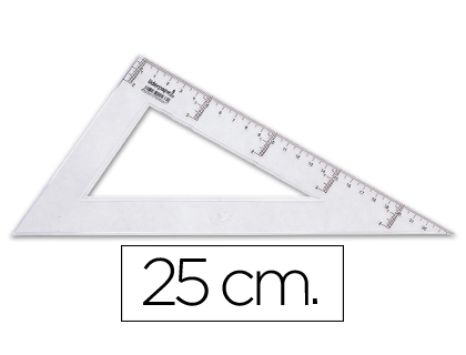 [RN05] CARTABON LIDERPAPEL 25 CM PLASTICO CRISTAL