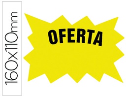 [M-7º-AM] CARTEL CARTULINA ETIQUETAS MARCAPRECIOS AMARILLO FLUORESCENTE 160X110 MM -BOLSA DE 50 ETIQUETAS