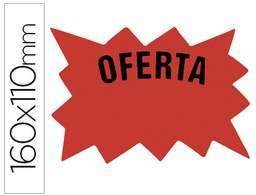 [M-7º-RO] CARTEL CARTULINA ETIQUETAS MARCAPRECIOS ROJO FLUORESCENTE160X110 MM -BOLSA DE 50 ETIQUETAS