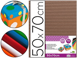 [CN15] CARTON ONDULADO LIDERPAPEL 50 X 70CM 320G/M2 MARRON
