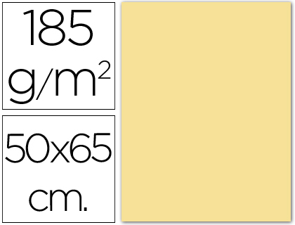 [C200040219] CARTULINA CANSON 50X65 02 CREMA CM 185 GR -UNIDAD-