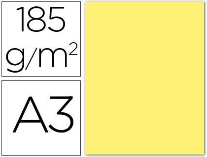 [C200040183] CARTULINA CANSON DIN A3 04 AMARILLO CANARIO 185 GR -UNIDAD-