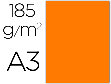 [C200040817] CARTULINA CANSON DIN A3 42 NARANJA FLUORESCENTE 250 GR -UNIDAD-