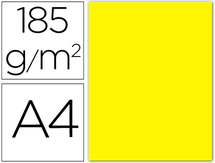 [C200040155] CARTULINA CANSON DIN A4 04 AMARILLO CANARIO 185 GR -UNIDAD-