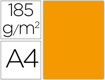 [C200040157] CARTULINA CANSON DIN A4 08 MANDARINA 185 GR -UNIDAD-